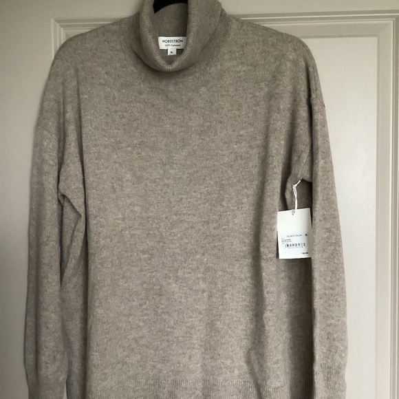 Nordstrom Cashmere Turtleneck Sweater, size X-Large - Picture 2 of 8